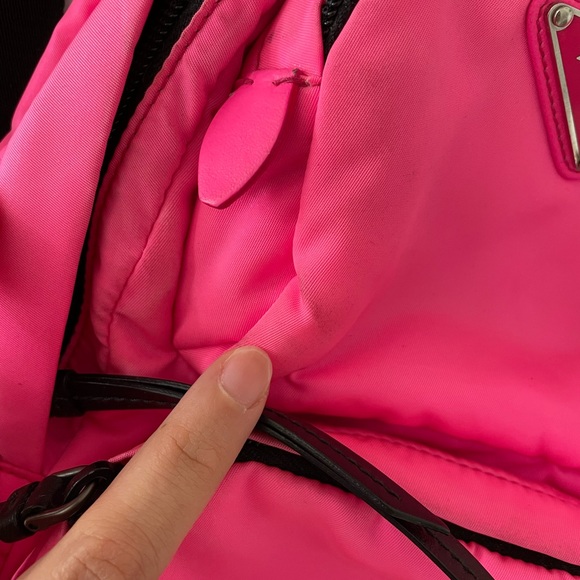 Hot Pink PRADA Tessuto Backpack Nylon Rosa - Picture 5 of 9